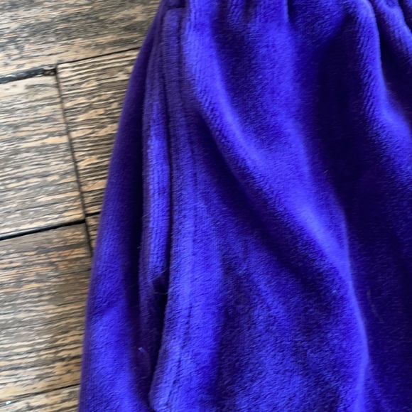 Chaus Purple Velour Lounge Pants with pockets - Picture 3 of 4